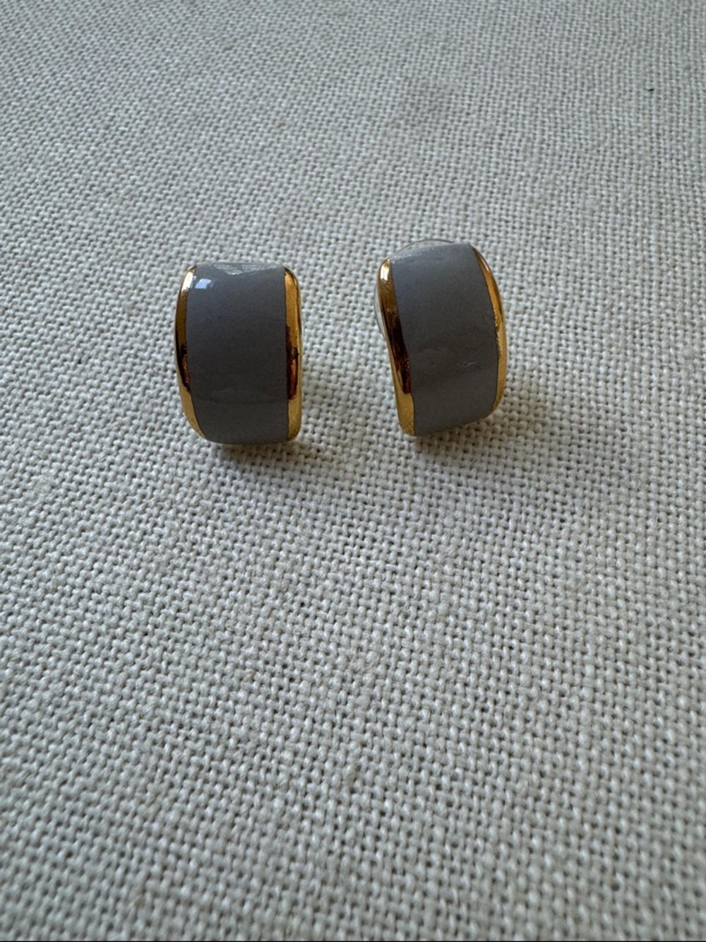 Gray and Gold ceramic earrings — Noonday Collection